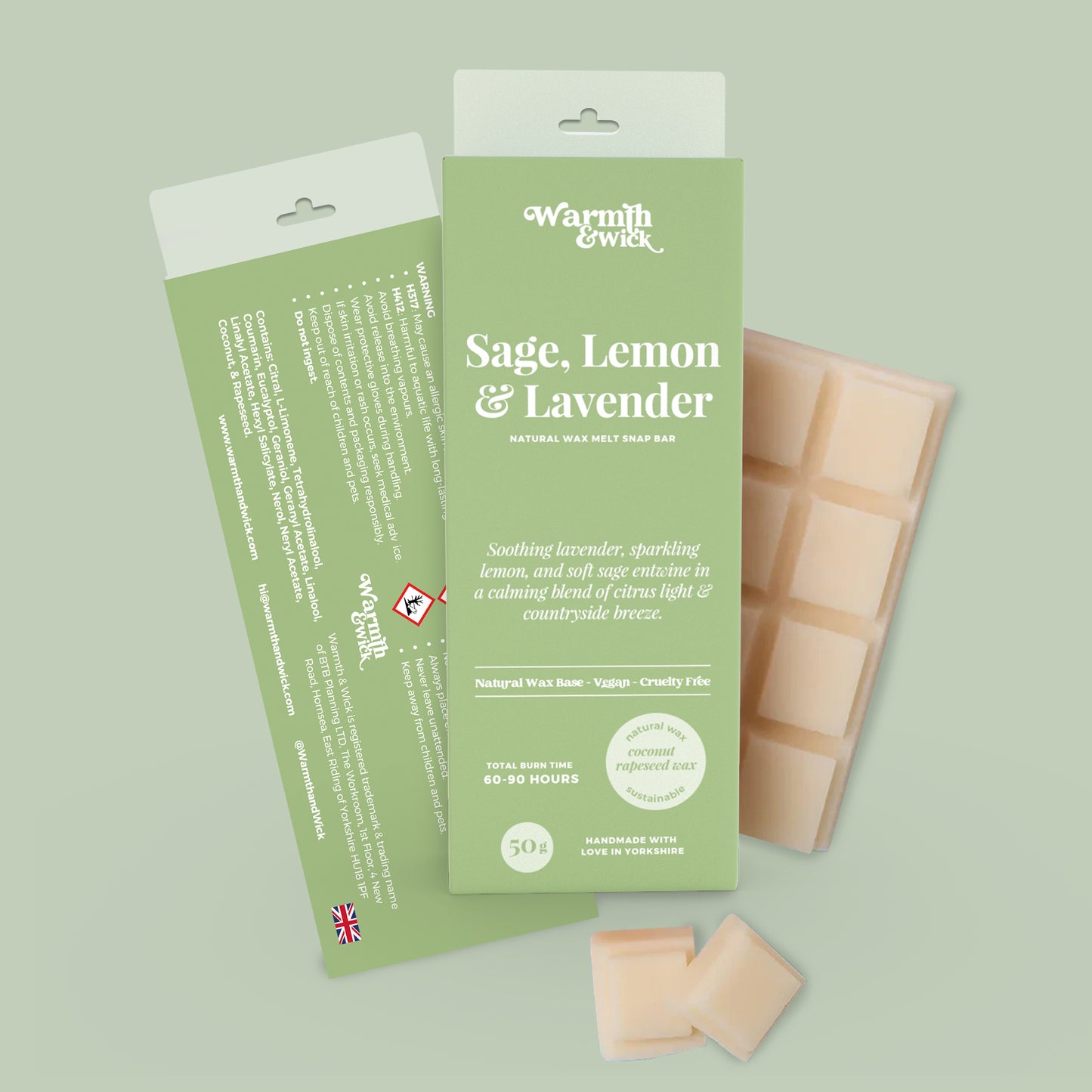 Sage, Lemon & Lavender • Wax Melt Snap Bar