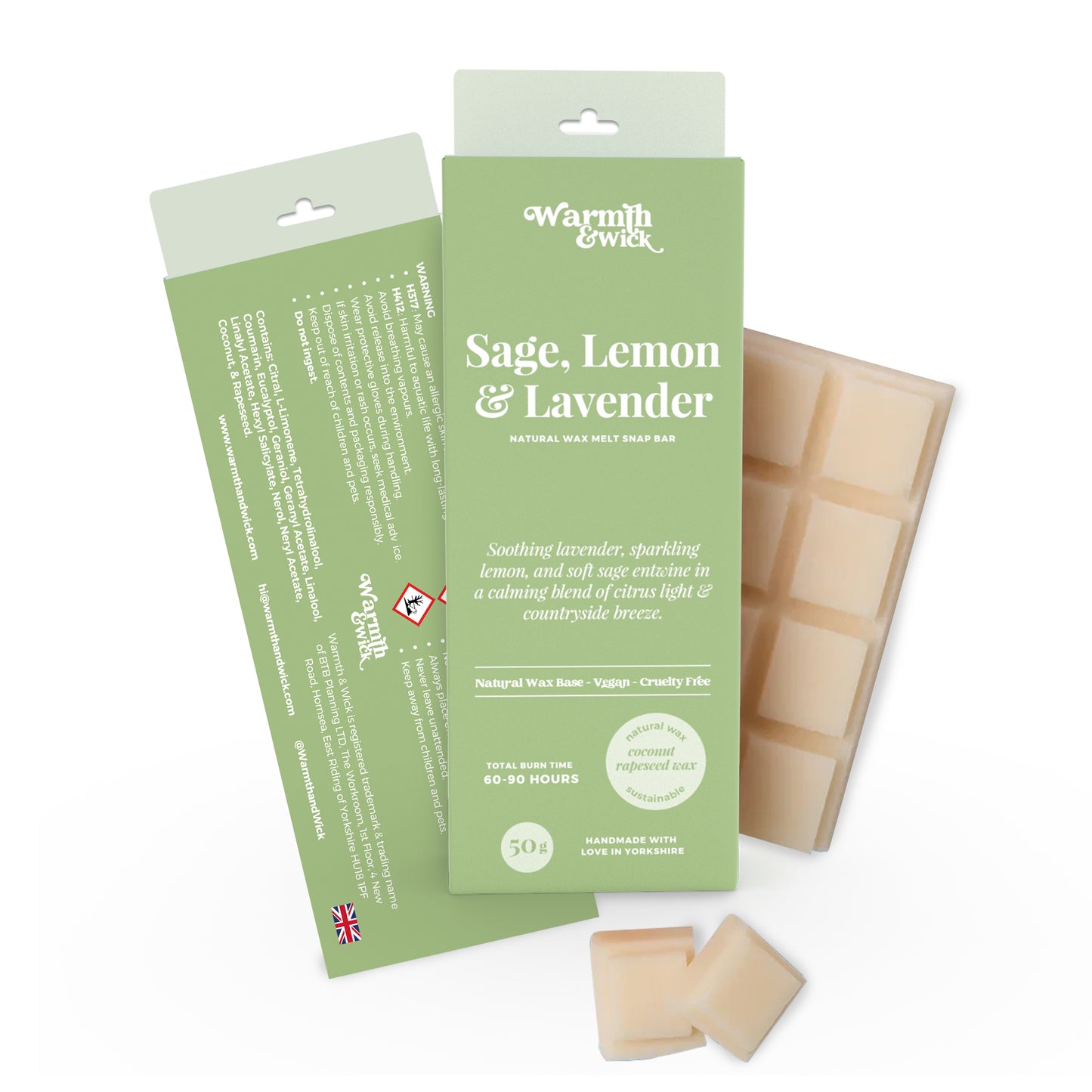 Sage, Lemon & Lavender • Wax Melt Snap Bar
