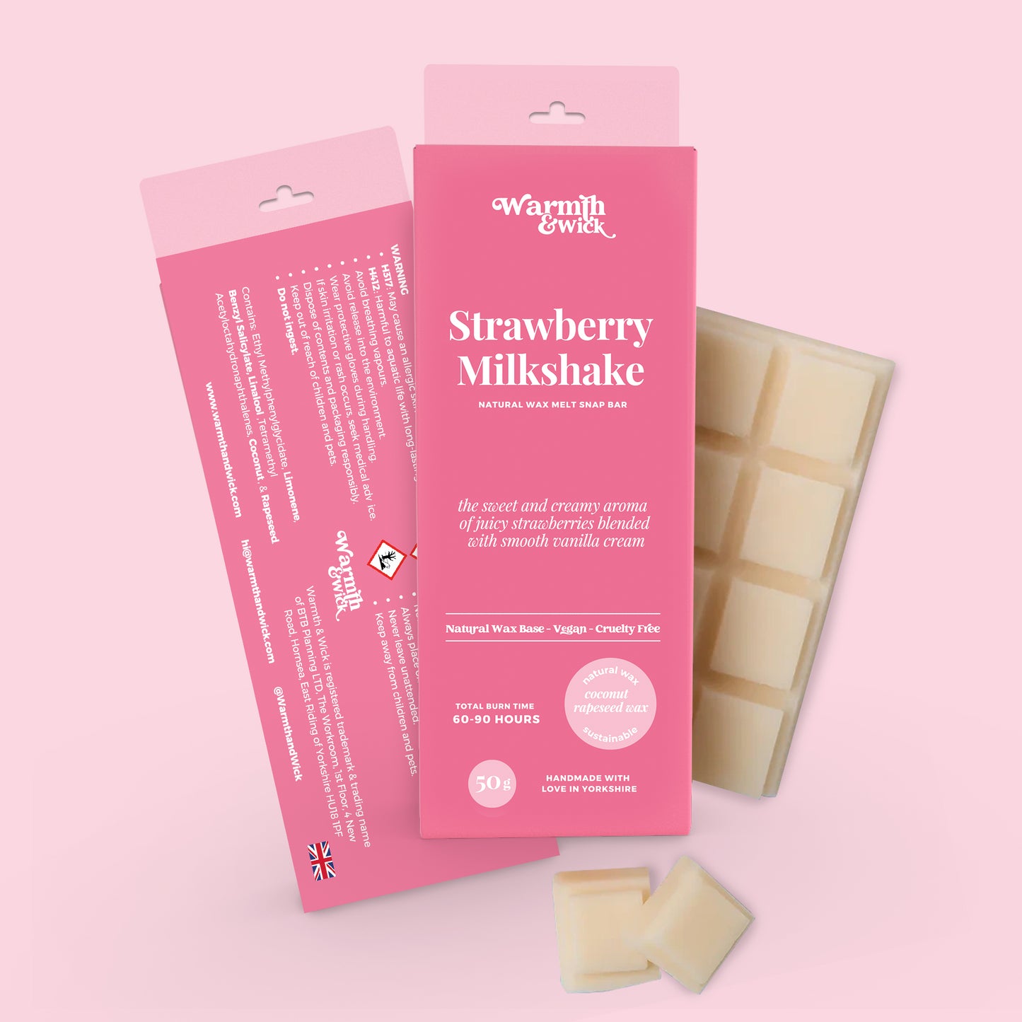 Strawberry Milkshake • Wax Melt Snap Bar