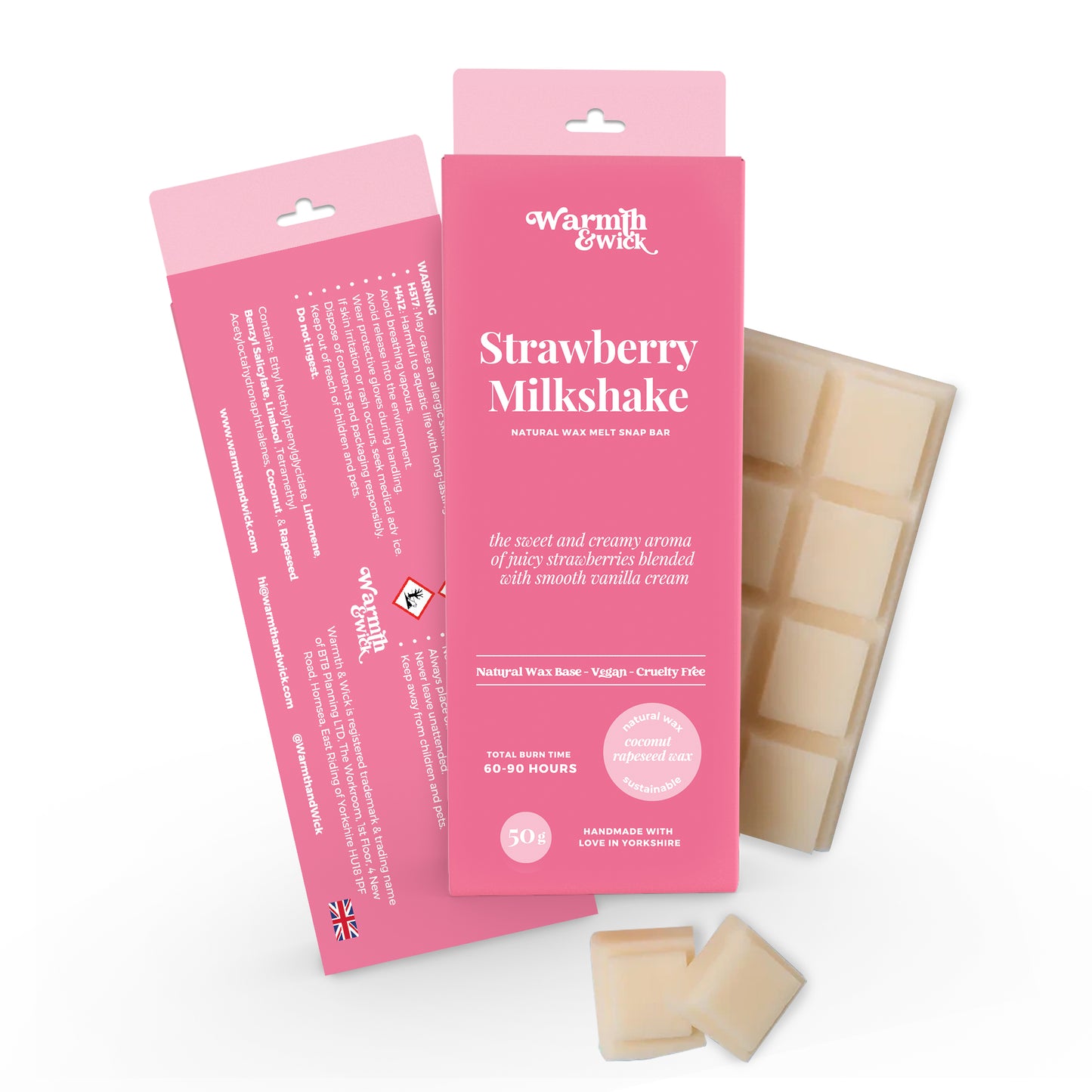 Strawberry Milkshake • Wax Melt Snap Bar